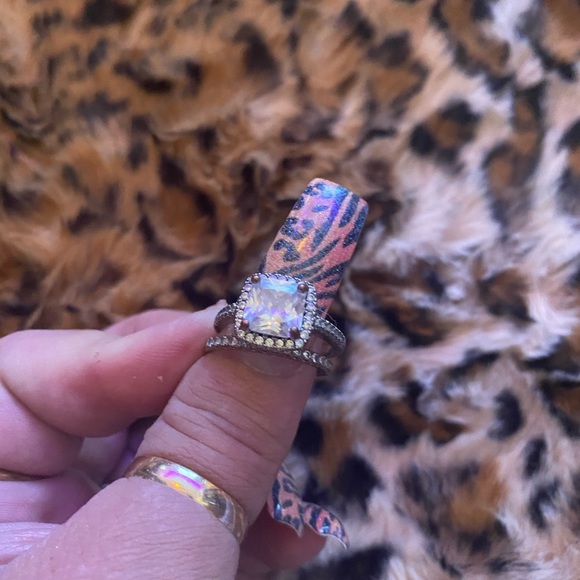 Wedding ring set size 7 - Picture 1 of 6